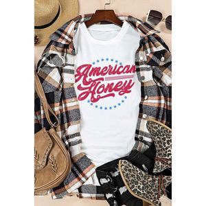 Azura Exchange  White American Honey Graphic Tee